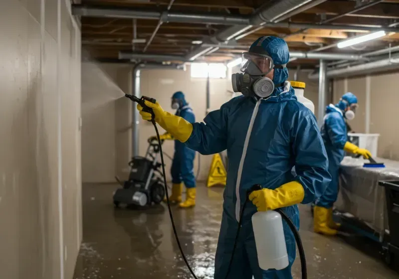 Basement Sanitization and Antimicrobial Treatment process in Woodlawn, IL