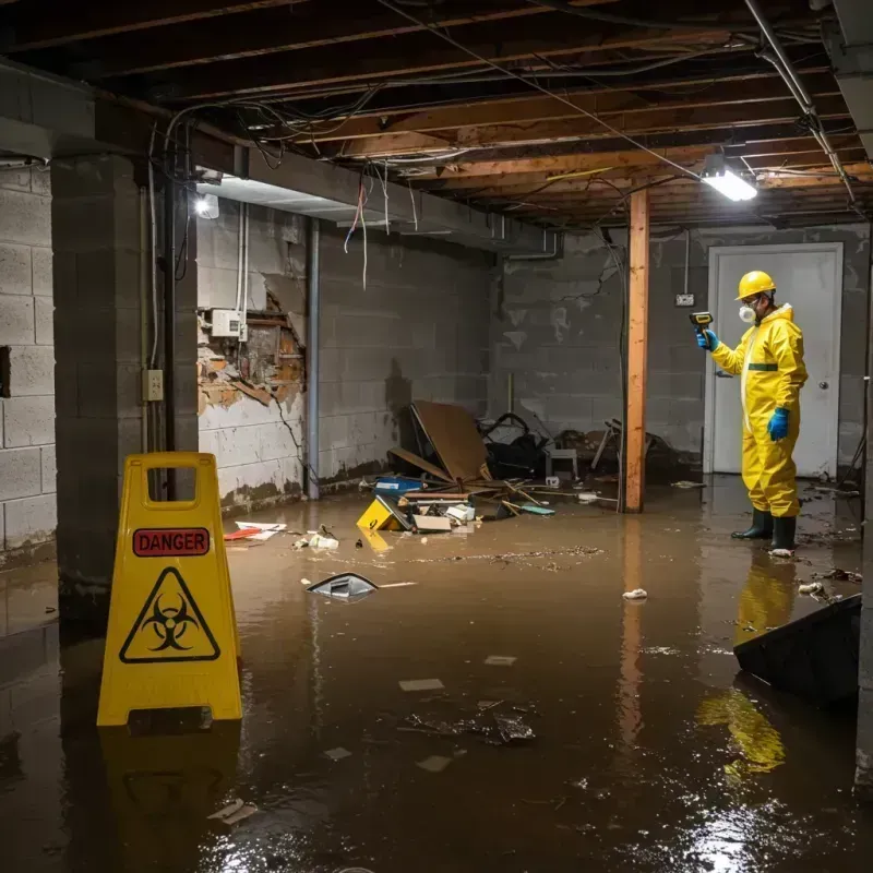 Flooded Basement Electrical Hazard in Woodlawn, IL Property