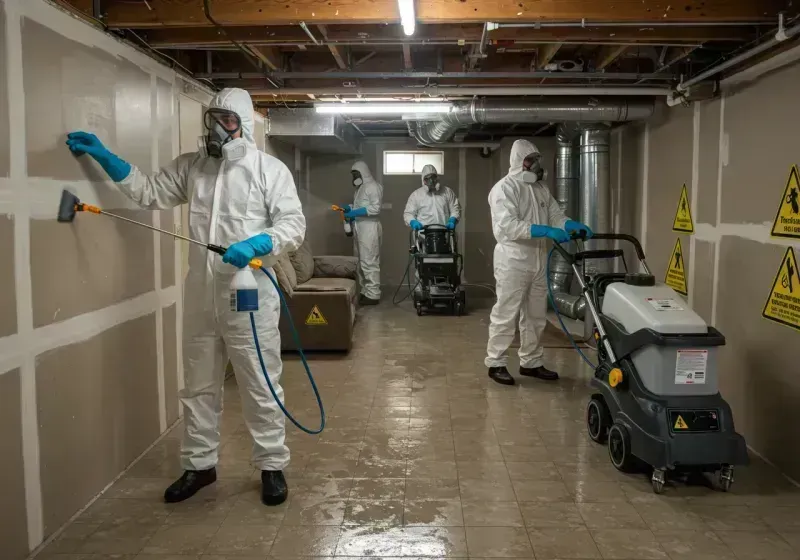 Basement Moisture Removal and Structural Drying process in Woodlawn, IL